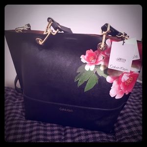 Calvin Klein  Reversable black  /brown bag